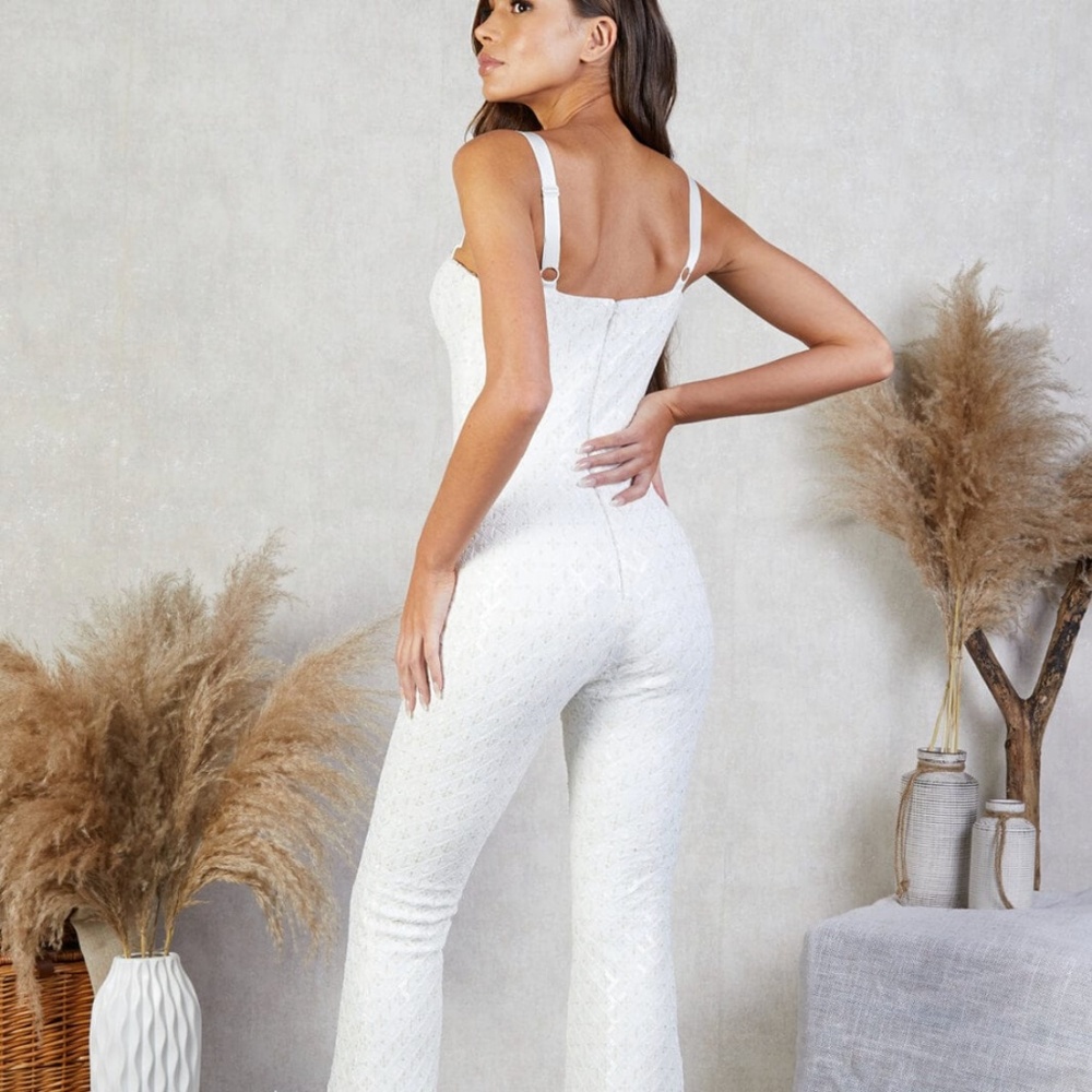 Nadie Merabi Hailey White Jumpsuit